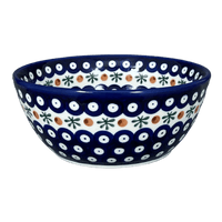 A picture of a Polish Pottery Bowl, Round, 7", WR (WR12C) in "Mosquito" by W.R. Ceramika | WR12C-SM3 as shown at PolishPotteryOutlet.com/products/7-bowl-mosquito-wr12c-sm3