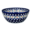 Polish Pottery Bowl, Round, 7", WR (WR12C) in "Mosquito" by W.R. Ceramika | WR12C-SM3 at PolishPotteryOutlet.com