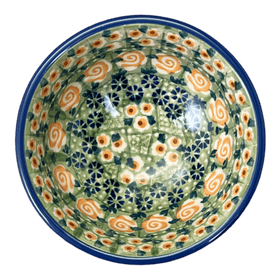 Polish Pottery Dipping Bowl (Perennial Garden) | M153S-LM Additional Image at PolishPotteryOutlet.com