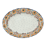 Platter, Oval, Scalloped, 16.75" x 12.25" Large in "Autumn Harvest" by Manufaktura | P165S-LB