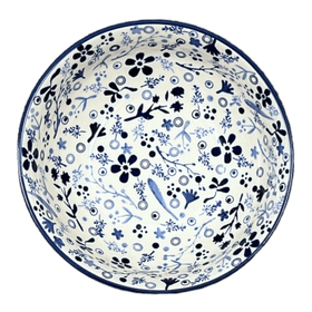 Polish Pottery 8.5" Bowl (Rambling Blues) | M135S-GZ50 Additional Image at PolishPotteryOutlet.com