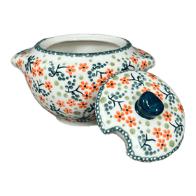 Polish Pottery 3" Sugar Bowl (Peach Blossoms) | C003S-AS46 Additional Image at PolishPotteryOutlet.com