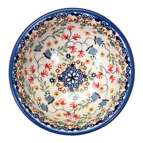 Polish Pottery Dipping Bowl (Wildflower Delight) | M153S-P273 Additional Image at PolishPotteryOutlet.com