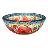 Polish Pottery Bowl, Round, 6" in "Poppies in Bloom" by Manufaktura | M089S-JZ34 at PolishPotteryOutlet.com