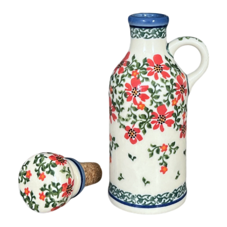 Bottle, with Cork, 6 oz in "Draping Red Florals" by Galia | GB01-PW3