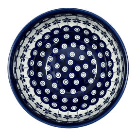 Polish Pottery Zaklady Deep 6.25" Bowl (Petite Floral Peacock) | Y1755A-A166A Additional Image at PolishPotteryOutlet.com