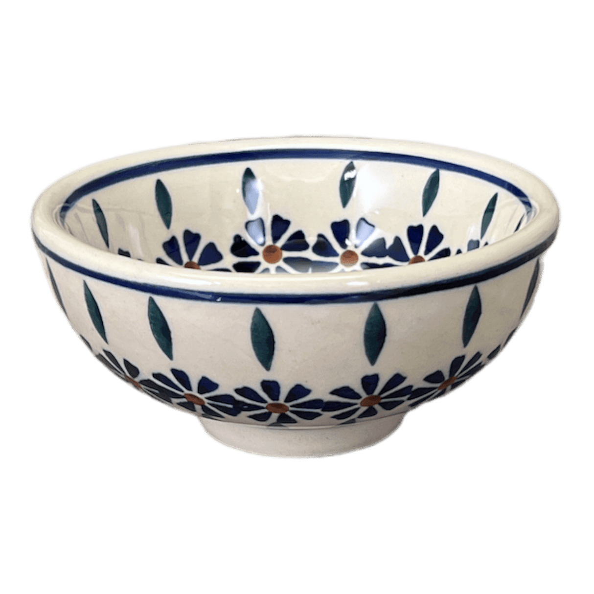 Bowl, Round, Dipping, 4.25" in "Floral Peacock" by Manufaktura | M153T-54KK