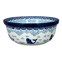 A picture of a Polish Pottery Bowl, Round, 6.25" in "Koi Pond" by Ceramika Artystyczna  | A209-2372X as shown at PolishPotteryOutlet.com/products/c-a-6-25-bowl-koi-pond-a209-2372x