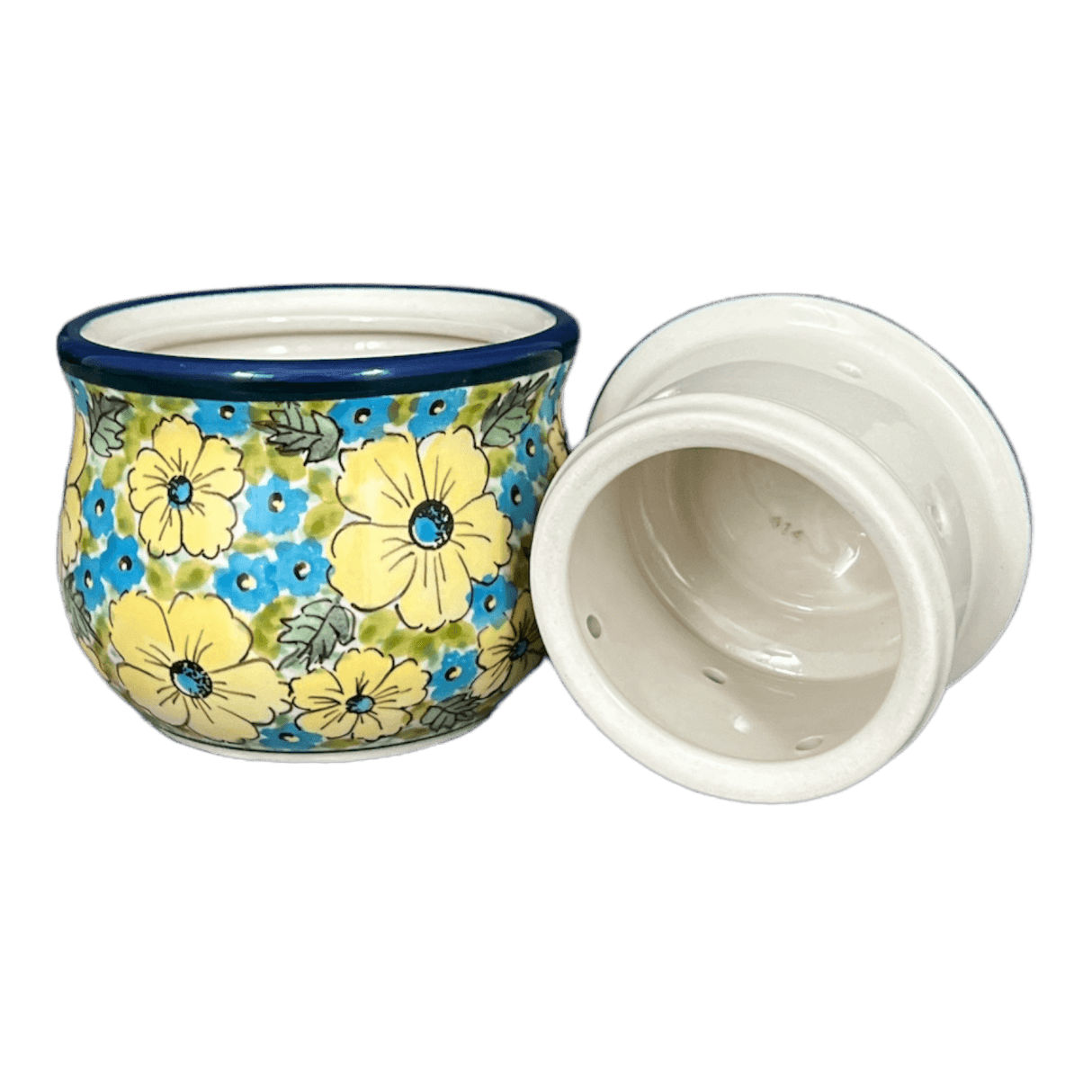 Butter Crock, 4.5" x 3.5" in "Sunny Meadow" by Zaklady | Y1512-ART332