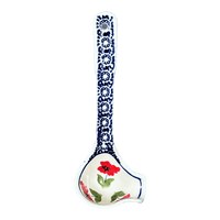 A picture of a Polish Pottery Gravy Ladle (Poppy Garden) | L015T-EJ01 as shown at PolishPotteryOutlet.com/products/7-5-gravy-ladle-poppy-garden-l015t-ej01