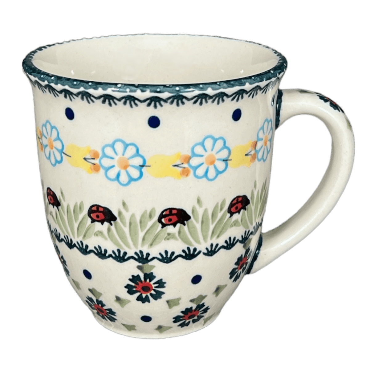 Mug, Mars Mug, 16 oz Large in "Lady Bugs" by Manufaktura | K106T-IF45