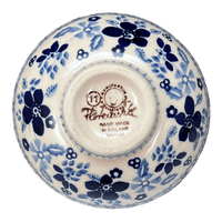 A picture of a Polish Pottery Dipping Bowl (Blue Life) | M153S-EO39 as shown at PolishPotteryOutlet.com/products/dipping-bowl-blue-life-m153s-eo39