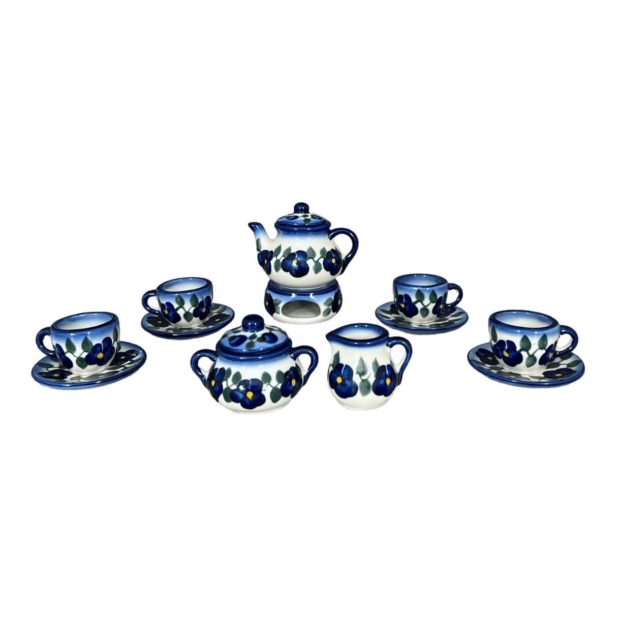 Tea Set, Childs, WR (WR34A) in "Pansy Storm" by W.R. Ceramika | WR34A-EZ3