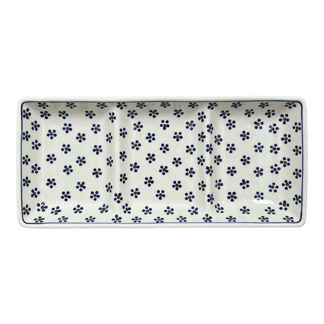 Dish, Divided, 3 Section, 14" x 6.5" in "Petite Floral" by Manufaktura | P155T-64