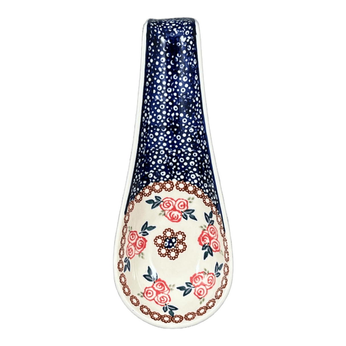 Spoon Rest, Large, 9.25" in "Parade of Roses" by Manufaktura | P007T-MCR1