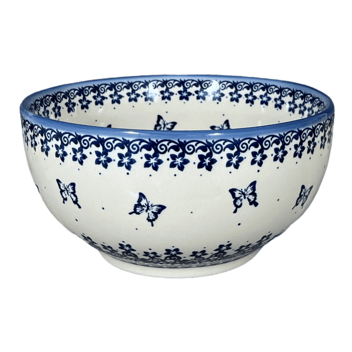 Bowl, Round, Deep, 9" in "Butterfly Blues" by Andy | NDA194-17