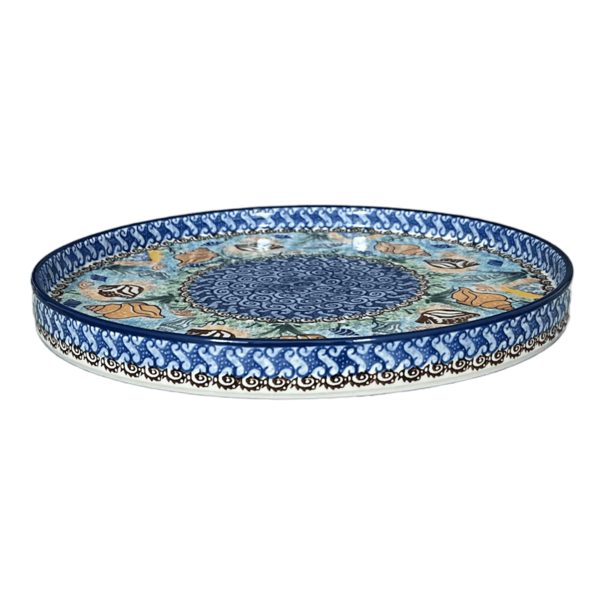 Tray, Round, 10" in "Poseidon's Treasure" by Ceramika Artystyczna | AE93-U1899