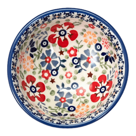 Polish Pottery Dipping Bowl (Full Bloom) | M153S-EO34 Additional Image at PolishPotteryOutlet.com