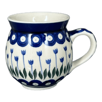 A picture of a Polish Pottery CA 12 oz. Belly Mug (Tulip Dot) | A070-377Z as shown at PolishPotteryOutlet.com/products/c-a-12-oz-belly-mug-tulip-dot-a070-377z