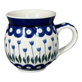 Polish Pottery Mug, Belly, 12 oz Medium in "Tulip Dot" by Ceramika Artystyczna | A070-377Z Additional Image at PolishPotteryOutlet.com