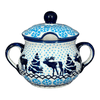 Polish Pottery 3.5" Traditional Sugar Bowl (Peaceful Season) | C015T-JG24 at PolishPotteryOutlet.com