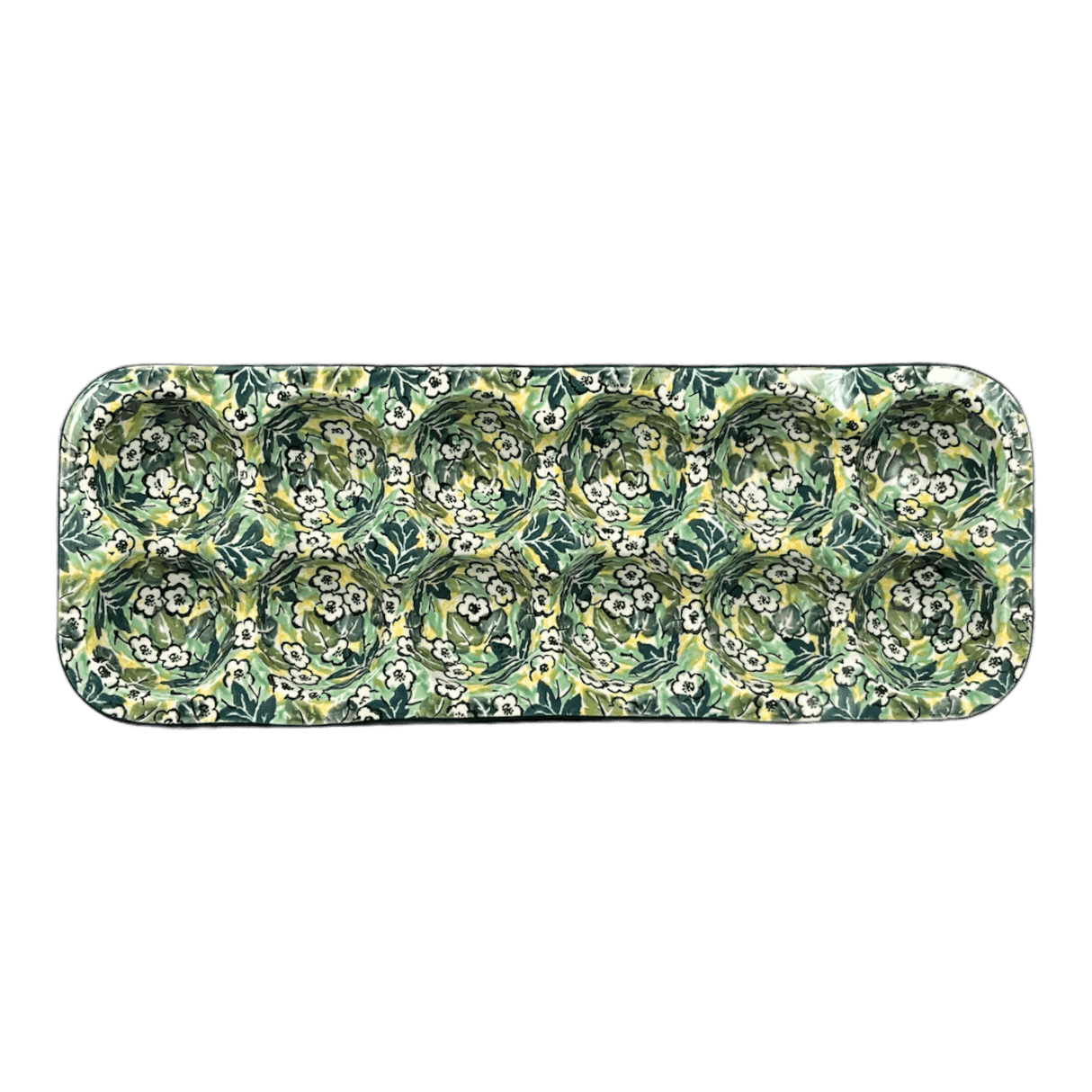 Egg Carton, 13.25" x 5" in "Tropical Love" by Ceramika Artystyczna | AC28-U4705