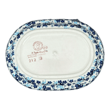 Butter Dish, Fancy, 5" x 7" in "Scattered Blues" by Manufaktura | M077S-AS45