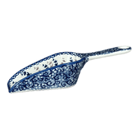 A picture of a Polish Pottery 6" Scoop (Blue Life) | L018S-EO39 as shown at PolishPotteryOutlet.com/products/6-scoop-blue-life-l018s-eo39
