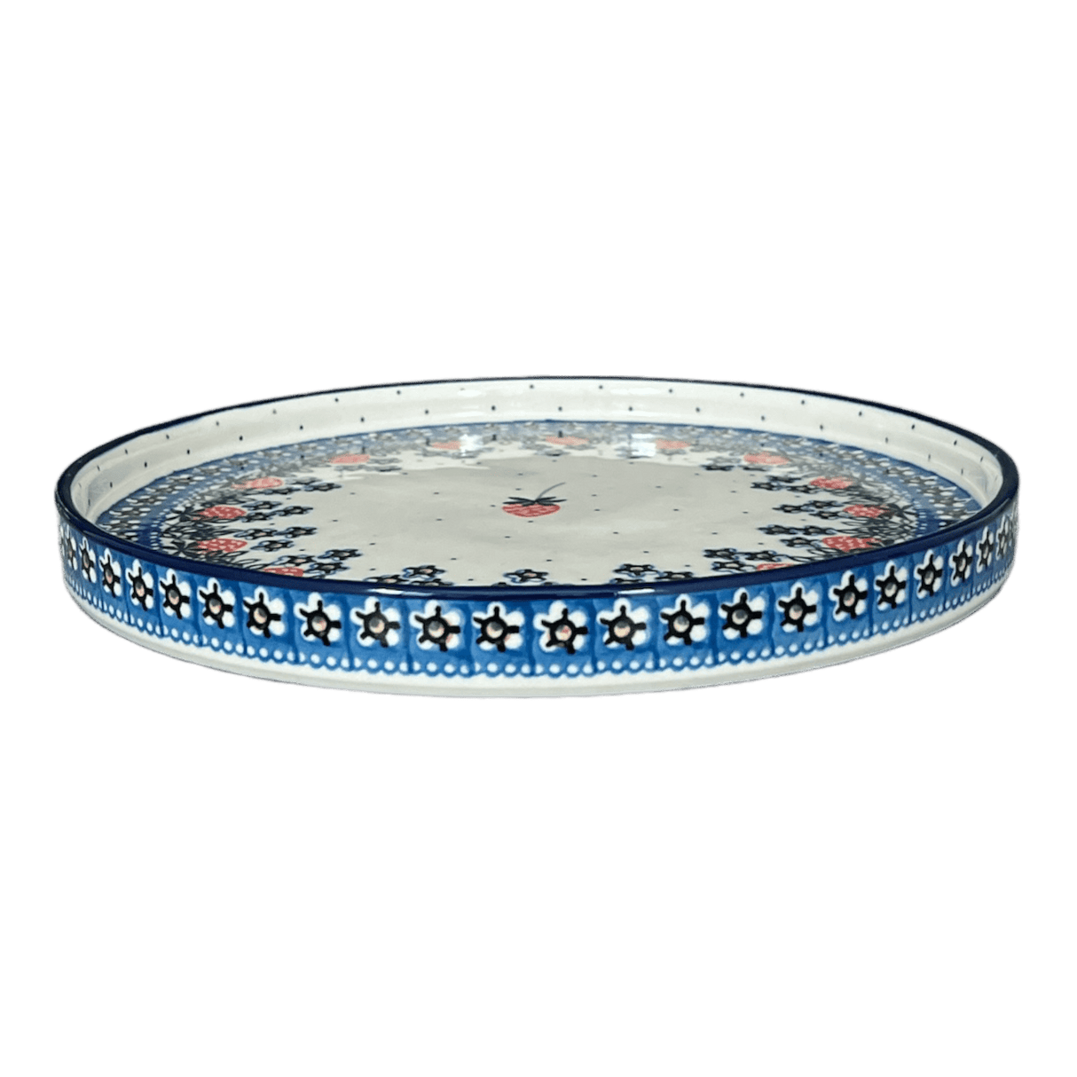 Tray, Round, 10" in "Strawberry Patch" by Ceramika Artystyczna | AE93-721X