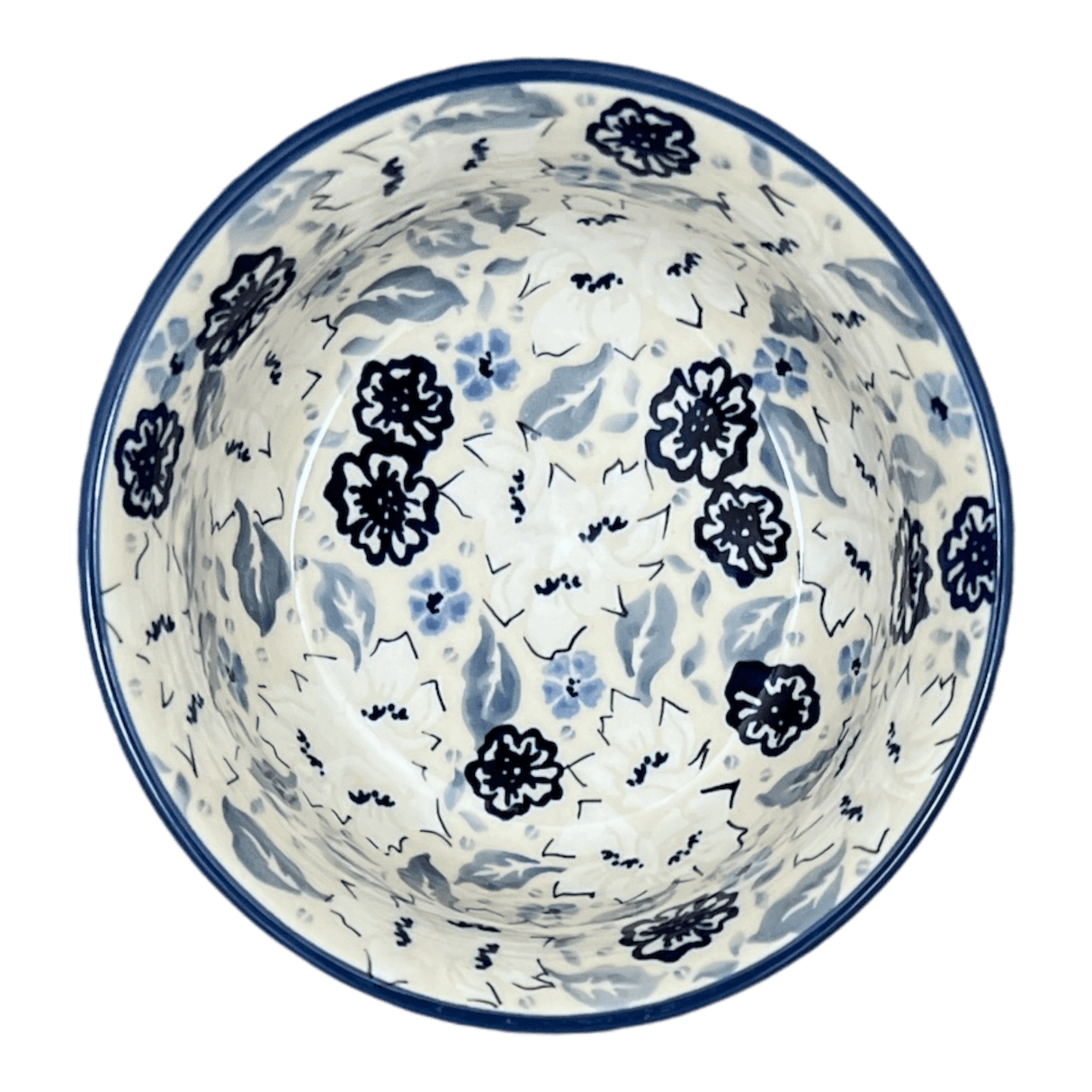 Bowl, Round, 5.5" in "Blue Polish Garden" by Manufaktura | M083S-JZ46