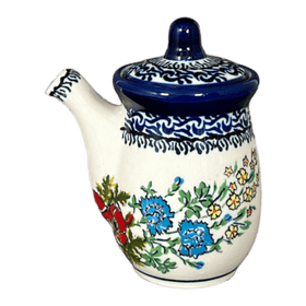 Polish Pottery Zaklady Soy Sauce Pitcher (Floral Crescent) | Y1947-ART237 Additional Image at PolishPotteryOutlet.com
