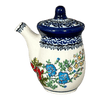 Polish Pottery Zaklady Soy Sauce Pitcher (Floral Crescent) | Y1947-ART237 at PolishPotteryOutlet.com
