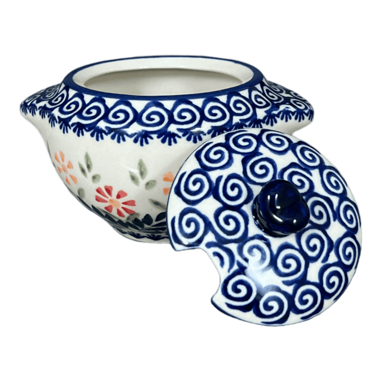 Bowl, Round, Sugar Bowl, 3" in "Flower Power" by Manufaktura | C003T-JS14