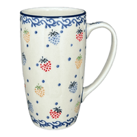 A picture of a Polish Pottery CA 14 oz. Mug (Mixed Berries) | AC52-1449X as shown at PolishPotteryOutlet.com/products/14-oz-mug-mixed-berries-ac52-1449x