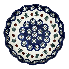 Polish Pottery CA 7.5" Blossom Bowl (Peacock Pine) | A249-366X Additional Image at PolishPotteryOutlet.com