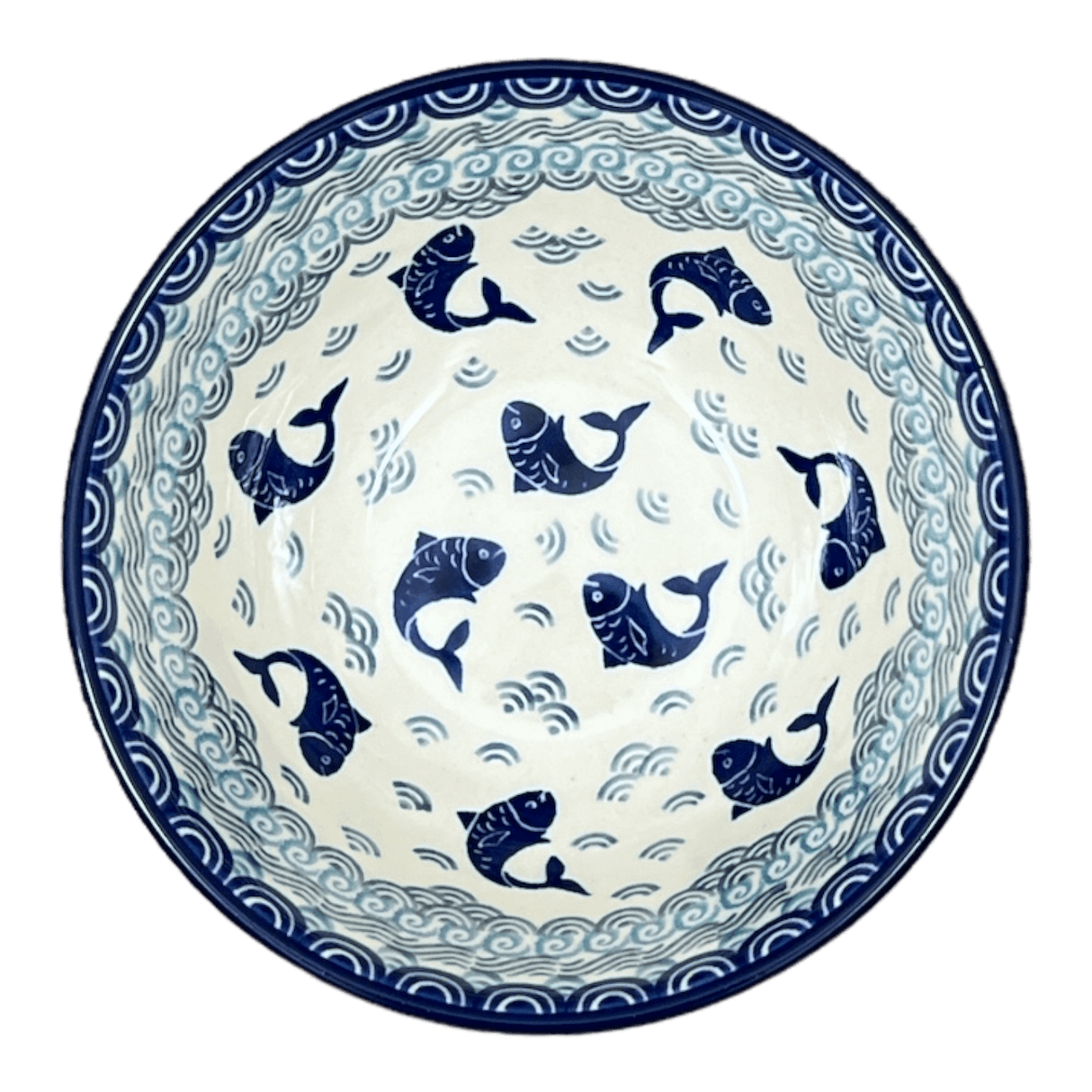 Bowl, Round, Kitchen, 6.75" in "Koi Pond" by Ceramika Artystyczna | A058-2372X