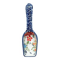 A picture of a Polish Pottery 7" Scoop (Brilliant Garden) | L004S-DPLW as shown at PolishPotteryOutlet.com/products/7-coffee-scoop-brilliant-garden-l004s-dplw