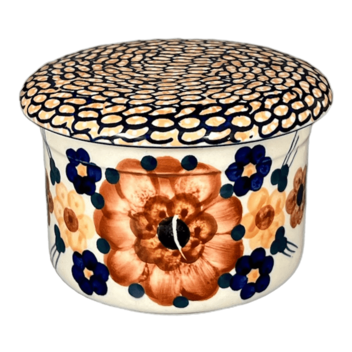 Butter Crock, 4.5" in "Bouquet in a Basket" by Manufaktura | M136S-JZK