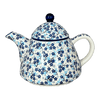 Polish Pottery 0.9 Liter Teapot (Scattered Blues) | C005S-AS45 at PolishPotteryOutlet.com