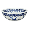 Polish Pottery Zaklady 6" Blossom Bowl (Rooster Blues) | Y1945A-D1149 at PolishPotteryOutlet.com