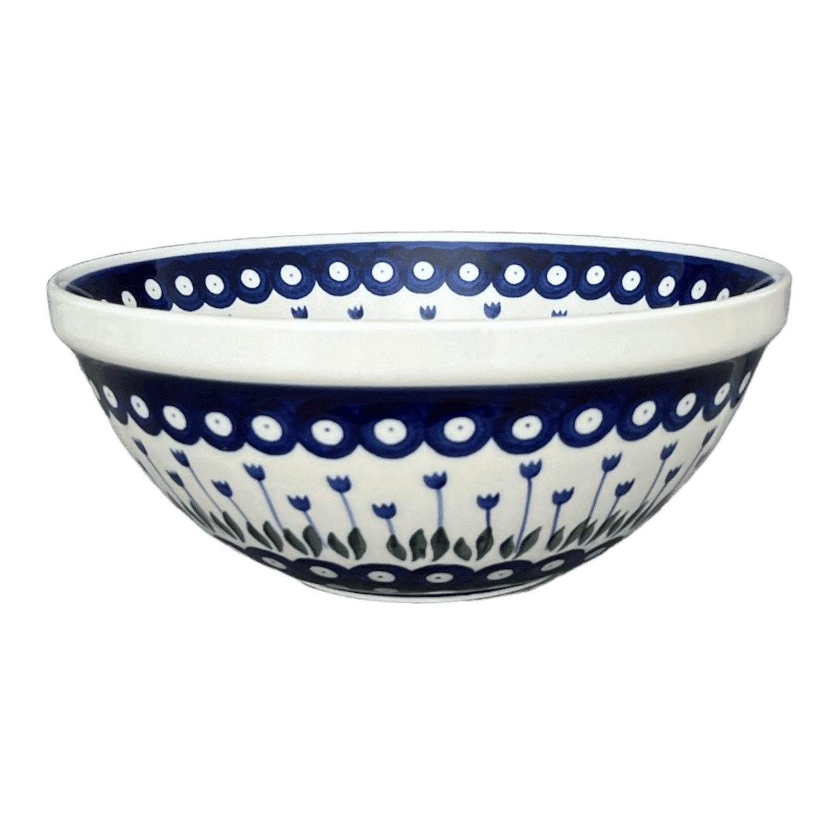 Bowl, Round, Kitchen, 9" in "Tulip Dot" by Ceramika Artystyczna | A056-377Z