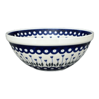 A picture of a Polish Pottery Bowl, Round, Kitchen, 9" in "Tulip Dot" by Ceramika Artystyczna | A056-377Z as shown at PolishPotteryOutlet.com/products/c-a-9-kitchen-bowl-tulip-dot-a056-377z