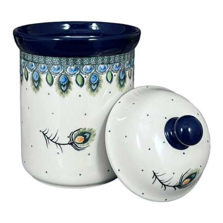 Canister, 1 Liter in "Peacock Plume" by Ceramika Artystyczna | A491-2218X