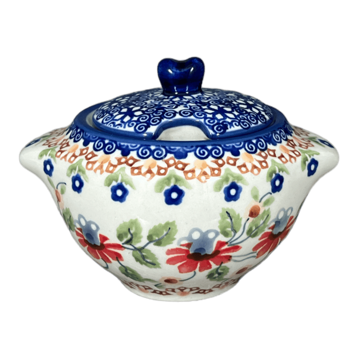 Bowl, Round, Sugar Bowl, 3" in "Mediterranean Blossoms" by Manufaktura | C003S-P274