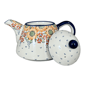 Polish Pottery 0.9 Liter Teapot (Autumn Harvest) | C005S-LB Additional Image at PolishPotteryOutlet.com