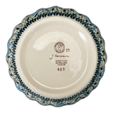 Bowl, Round, 7.75" in "Baby Blue Blossoms - Solid Rim" by Manufaktura | M085S-JS49A