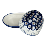 Butter Dish, Fancy, 5" x 7" in "Peacock Dot" by Manufaktura | M077U-54K