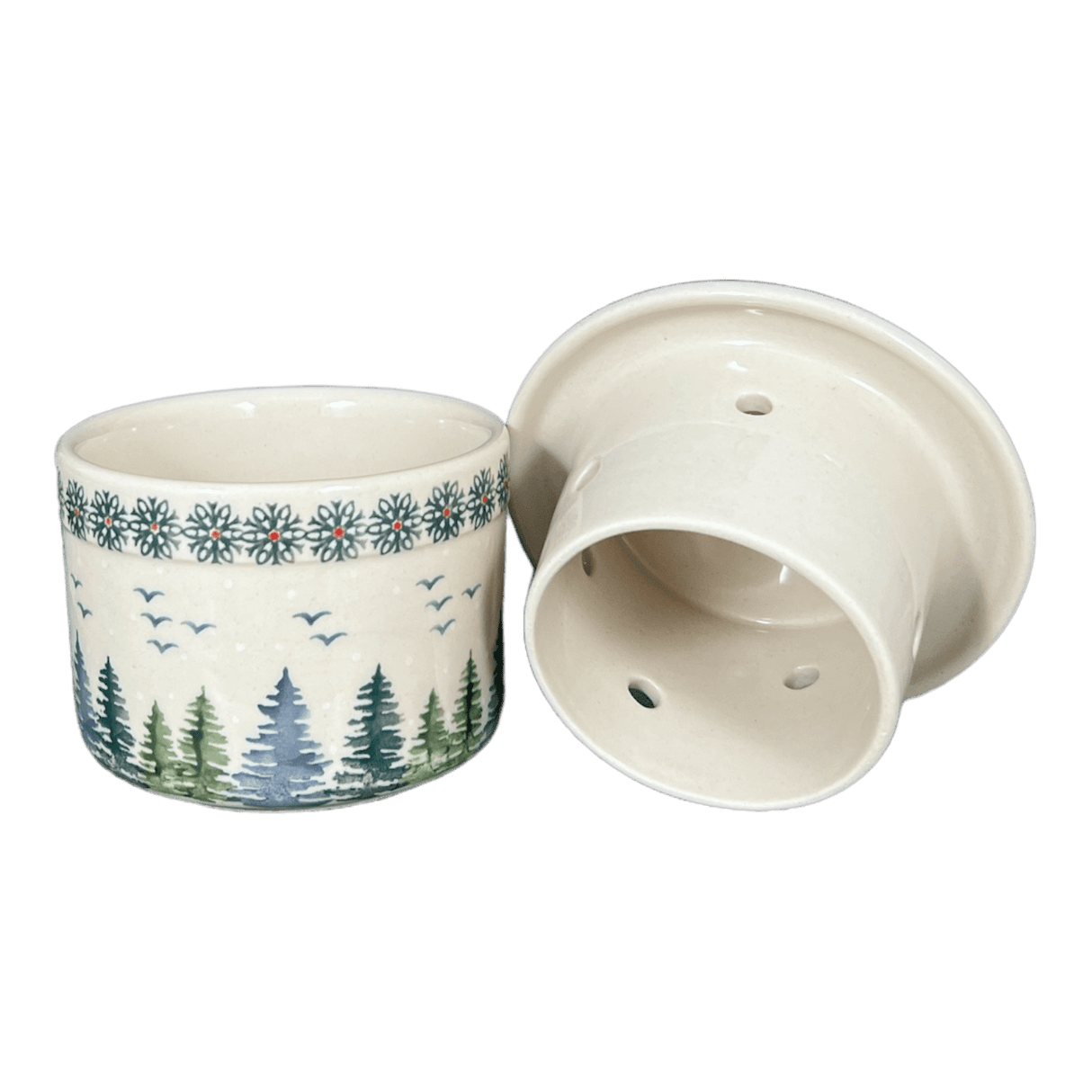 Butter Crock, 4.5" in "Pine Forest" by Manufaktura | M136S-PS29