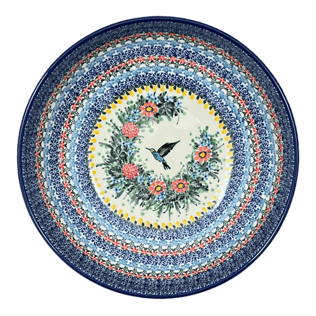 Bowl, Round, Serving, 10.5" in "Hummingbird Bouquet" by Ceramika Artystyczna | AC36-U3357