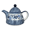 Polish Pottery 0.9 Liter Teapot (Blue Life) | C005S-EO39 at PolishPotteryOutlet.com